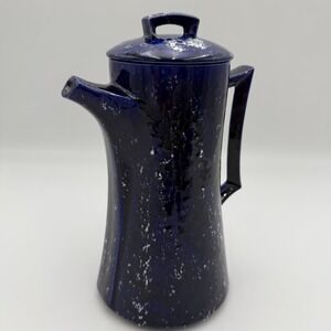 Vintage ARNEL's Splatter‎ Pitcher Blue Splatter Design Cottagecore Kitchen Decor